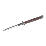 Cumpara ieftin Briceag automat IdeallStore, Italian Blade, model stiletto, otel inoxidabil, 33 cm, husa inclusa, maro