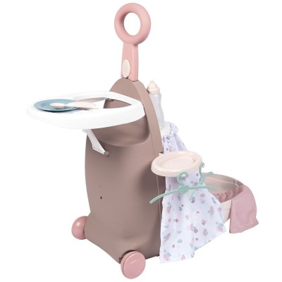Valiza multifunctionala pentru papusi Smoby Baby Nurse 3 in 1 maro foto