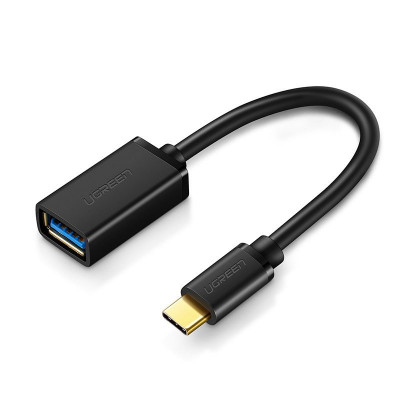 Adaptor Ugreen Cablu OTG USB 3.0 La USB Tip C Negru (30701) 30701-UGREEN foto