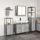 Gossi set mobilier baie 3 piese lemn prelucrat gri sonoma