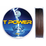 Fir textil teflonat Baracuda TPower 100 m, culoare maro 0.16 mm