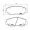 Placute frana Honda Accord 7 (Cl Cn) 01.03-09.12, Accord 7 Tourer (Estate) (Cm Cn) 04.03-05.08, Civic X Liftback (Fc Fk) 09.16-, Civic X Sedan (Fc) 0