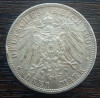 (A742) MONEDA DIN ARGINT GERMANIA, PRUSIA - 3 MARK 1909, LIT. A, WILHELM II, Europa