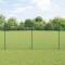 vidaXL Gard din Plasă de Lanț cu 10 St&acirc;lpi U Verde 1.5x10 m Oțel