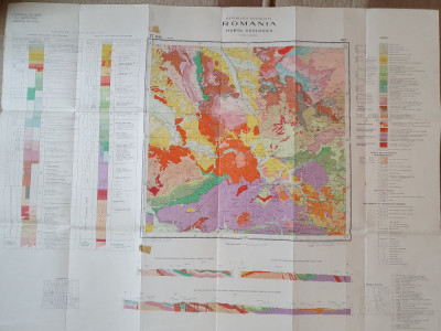 harta geologica a orasului brad - din anul 1967 foto