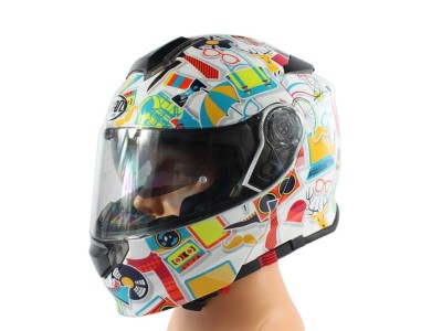 Casca moto rabatabila cu ocherari, VCAN H271, marime XL, culoare multicolor Cod Produs: MX_NEW ROY31007 foto