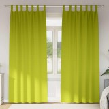 Perdele cu perdele 2 pcs Verde măr 260 x 140 cm Poliester