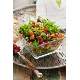 Bol de salata din sticla Lv-Krn299R6 Transparent 19.6x19.6x10.4 cm