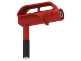 Adaptor roșu 4A cu soclu de 4mm și placare nichelată