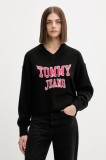 Tommy Jeans pulover din amestec de l&acirc;nă culoarea negru, DW0DW21711