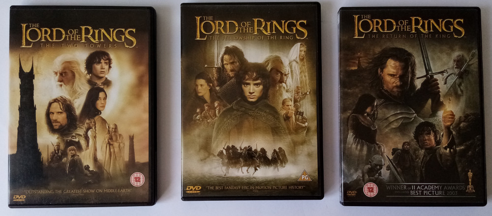 Trilogie The Lord of the Ring (Fratia Inelului) 3 filme / 6 DVD-uri  originale | arhiva Okazii.ro