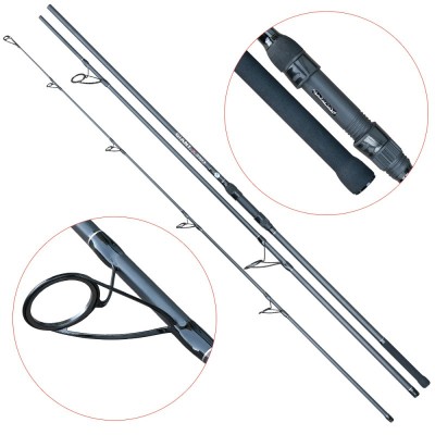 Lanseta carbon Baracuda Giant X 3903 3,9m 3,5 lbs si Inelele Black T-Sic foto