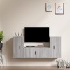 VidaXL Set dulap TV, 3 piese, gri sonoma, lemn prelucrat 3188540