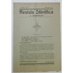 REVISTA STIINTIFICA &#039; V. ADAMACHI &#039; , NR. 2 , IASI , FEBRUARIE 1927