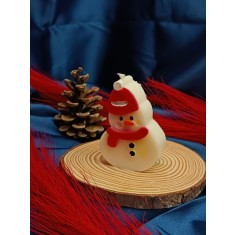 Lumanare Parfumata Om de Zapada - Pictata Manual, 40g, 7A 4,5 cm