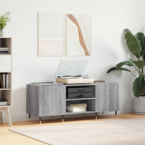 Gossi dulap pentru discuri gri sonoma, 121x38x48 cm, lemn prelucrat