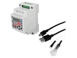 Timer Interval 1-1200s DPDT 8-30VDC pentru şină DIN 16A
