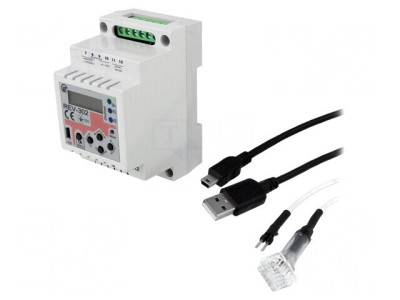 Timer Interval 1-1200s DPDT 8-30VDC pentru şină DIN 16A foto