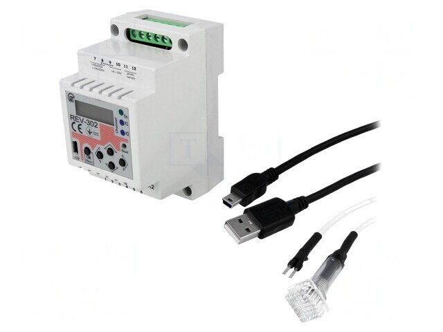 Timer Interval 1-1200s DPDT 8-30VDC pentru şină DIN 16A