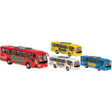 Autobuz sportiv die-cast Coach, cu functie pull-back, 18 cm lungime, Goki