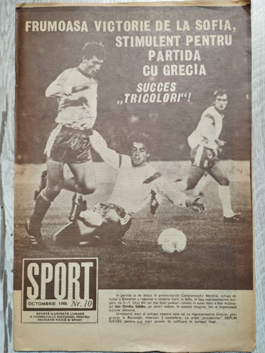 Revista SPORT nr. 10 - Octombrie 1988 - Inter Sibiu