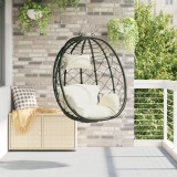 VidaXL Scaun Ou Suspendat fără Suport Crem Alb Poli Rattan