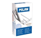 Creta Rotunda MILAN 10 Buc/Set Culoare Alba