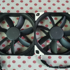 2 x Cooler, ventilator carcasa 120 mm Noctua NF-S12A-PWM chromax black swap.