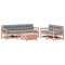 Set mobilier de gradina cu perne, 6 piese, lemn masiv Douglas