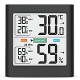 Termometru si Higrometru de Camera, Ecran LCD Iluminat, Afisaj Temperatura, Umiditate, Maxima si Minima, Indicator Comfort, Comutare Unitate de Masura
