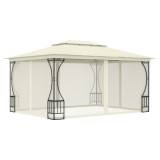 Pavilion cu plase, crem, 300 x 400 x 265 cm GartenMobel Dekor, vidaXL