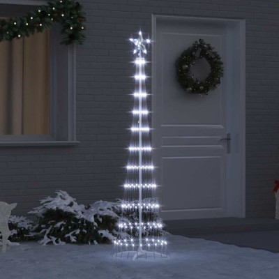 vidaXL Brad de Crăciun LED cu 230 LED Alb rece 51 x 51 x 190 cm Metal 42018772 foto