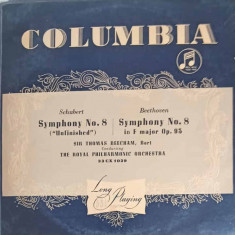 Disc vinil, LP. Symphony No. 8 In B Minor ("Unfinished") / Symphony No. 8 In F Major, Op. 93-Schubert* / Beethov