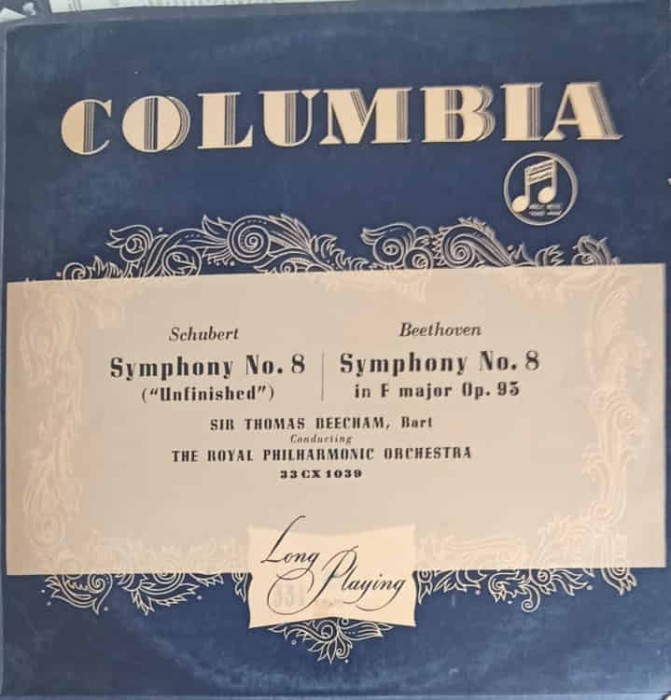Disc vinil, LP. Symphony No. 8 In B Minor (&quot;Unfinished&quot;) / Symphony No. 8 In F Major, Op. 93-Schubert* / Be-242648