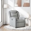 VidaXL Fotoliu rabatabil, gri deschis, material textil