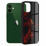 Cumpara ieftin Husa pentru iPhone 12 / 12 Pro, Techsuit Glaze Series, Red Nebula