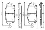 Set placute frana,frana disc KIA PICANTO (TA) (2011 - 2016) BOSCH 0 986 494 688