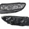 Far Hyundai Santa Fe (CM) 06.2009-08.2012 DEPO partea Stanga tip bec H7+H7 Negru