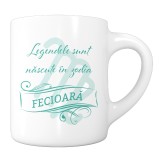 Cana alba personalizata &quot;Legendele sunt nascute in zodia Fecioara&quot;, INOVATIX&reg;. 330ml, Oem