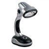 Lampă Birou, Ajustabilă, Plastic, Negru-Argintiu, 3W, Funcționare pe Baterii, Oem