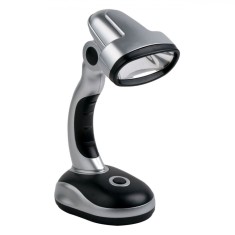 Lampă Birou, Ajustabilă, Plastic, Negru-Argintiu, 3W, Funcționare pe Baterii