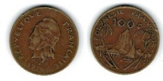 Polynezia Franceza 1976 - 100 francs, circulata foto
