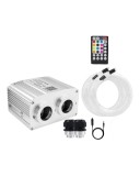 Kit Fibra Optica Plafon Instelat Auto TWINKLE RGBW 32W 600 Fire 0.75mm si 3M lungime , Control din Aplicatie Telefon si Telecomanda cu Infrarosu AutoR