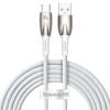Cablu de date Baseus Glimmer, USB/USB-C, 2m, Alb
