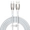 Cablu de date Baseus Glimmer, USB/USB-C, 2m, Alb