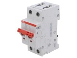 Separator-&icirc;ntrerupător ABB 2 poli 63A 400VAC pentru șină DIN 2CDD282101R0063