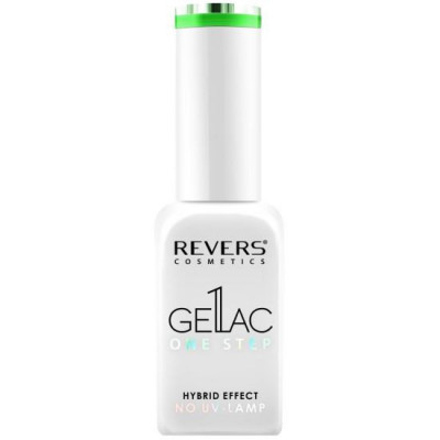 Lac de unghii Gellac 1 Step, Hybrid Effect, Non UV, Revers, 57 verde neon, 10 ml foto