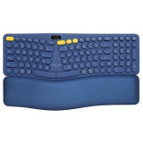 Tastatura bluetooth si wireless Delux GM903CV albastra