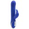 Vibrator Iepuras Rotating Beaded, 7 Moduri Vibratii, Silicon, USB, Albastru, 22.7 cm