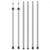 Cumpara ieftin St&acirc;lpi telescopici pentru prelată, 2 buc., 102-260 cm, aluminiu